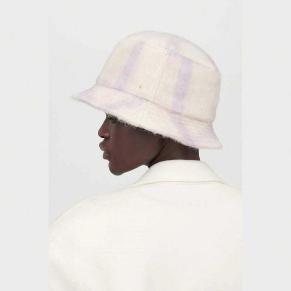 Anine Bing Cami Bucket Hat - Lavender And Cream Check - Picture 2 of 4